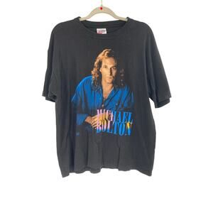 Vintage 1994 Michael Bolton World Tour Band Tee Single Stitch XL Black Blue